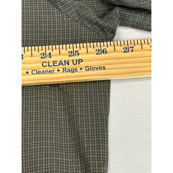 Perry Ellis Mens Gray Checked Button Up Dress Shirt Size 17-34 Long Sleeve - Picture 9 of 9